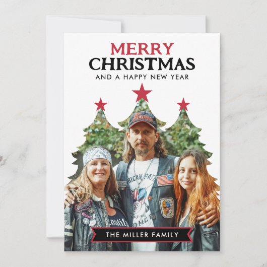 写真ユニークと2025カレンダー付きクリスマスカード シーズンカード (正面)