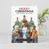 写真ユニークと2025カレンダー付きクリスマスカード シーズンカード (スタンド正面)