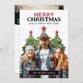 写真ユニークと2025カレンダー付きクリスマスカード シーズンカード (正面/裏面)