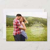 写真ユニークのQRコードのミニマルな日付を保存 セーブザデート (正面)