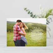 写真ユニークのQRコードのミニマルな日付を保存 セーブザデート (スタンド正面)