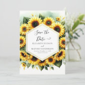 写真ユニークひまわり結婚の セーブザデート (スタンド正面)