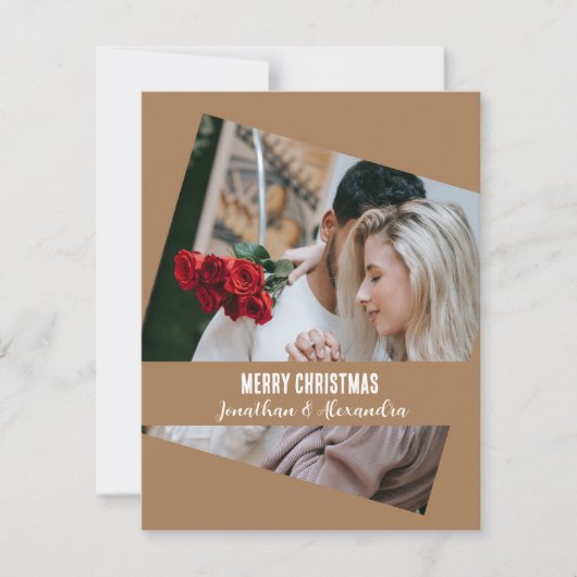 写真ユニークグリッド1個の写真スタイリッシュモダンクリスマス (正面)