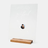 写真ユニークゲストブックカメラアクリル看板 アクリルサイン (傾斜)