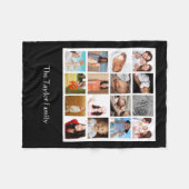 写真ユニークコラージモザイクパーソナライズされた フリースブランケット (正面(横))