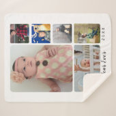 写真ユニークコラージュのギフト シェルパブランケット (正面(横))