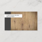 写真ユニークモダン木製インテリア設計者 名刺 (正面)