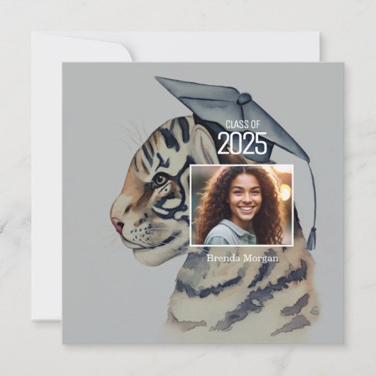 写真ユニーク付き卒業サンキューカード サンキューカード (正面)