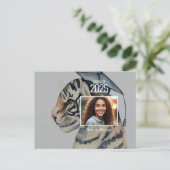 写真ユニーク付き卒業招待状 ポストカード (スタンド正面)