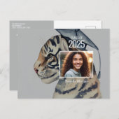 写真ユニーク付き卒業招待状 ポストカード (正面/裏面)