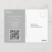 写真ユニーク付き卒業招待状 ポストカード (裏面)