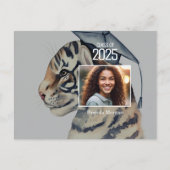 写真ユニーク付き卒業招待状 ポストカード (正面)