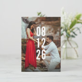 写真ユニーク結婚式の日付の保存 案内状 (スタンド正面)