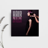 写真ユニーク美しいサロン美容師ヘアスタイリスト スクエア名刺