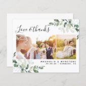 写真ユーカリ結婚プスのQRサンキューカード (正面/裏面)