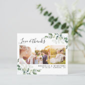 写真ユーカリ結婚プスのQRサンキューカード (スタンド正面)