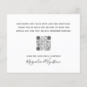 写真ユーカリ結婚プスのQRサンキューカード (裏面)