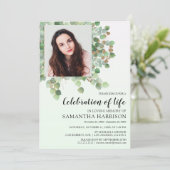 写真ユーカリ葬儀お祝い・オブ・ライフ 招待状 (スタンド正面)