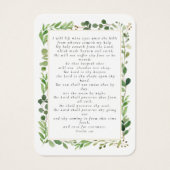 写真ユーカリ葬儀記念祈りの言葉カード (裏面)