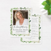 写真ユーカリ葬儀記念祈りの言葉カード (デスク)