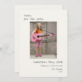 写真ユーモアのある新年 シーズンカード (正面/裏面)