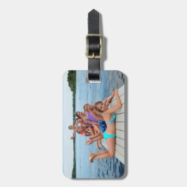 写真ラゲカスタムッジタグ-編集可能な文字と色 ラゲッジタグ