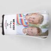 写真ラフ&バックの名前に私たちはあなたを愛していカスタムる ゴルフヘッドカバー (正面)