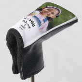 写真ラフ&バックネームに愛カスタムし ゴルフヘッドカバー (3/4 正面)