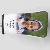 写真ラフ&バックネームに愛カスタムし ゴルフヘッドカバー (正面)