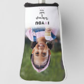 写真ラフ&バックネームに愛カスタムし ゴルフヘッドカバー (回転90)