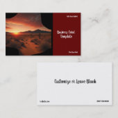 写真ランドスケープ日没名刺 名刺 (正面/裏面)