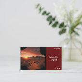 写真ランドスケープ日没名刺 名刺 (スタンド正面)
