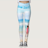 写真レギンスとカスタム文字パーソナライズされた レギンス (正面)