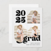 写真レトロタイプ2025卒業パーティー3 案内ポストカード (正面/裏面)