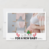 写真レトロTis Tis The Season Pregnancy Announcement シーズンカード (正面)