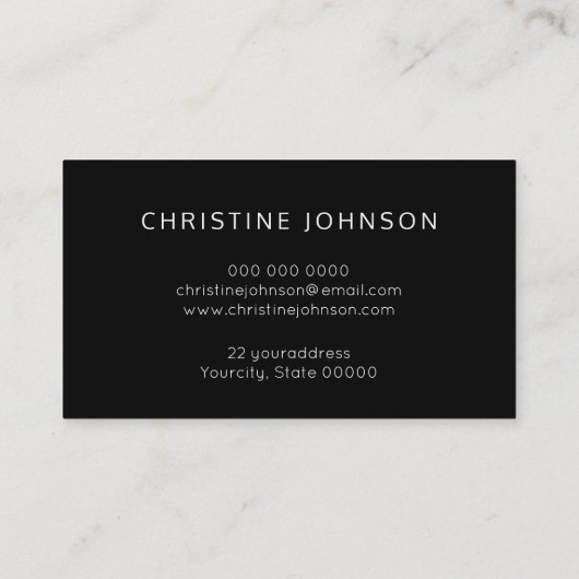 写真ロゴのフェイクグリッター 名刺 (裏面)