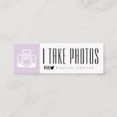 写真ロゴ名モダン刺 スキニー名刺 (正面)