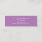 写真ロゴ名モダン刺 スキニー名刺 (裏面)