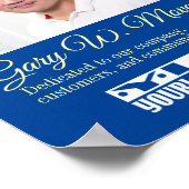 写真ロゴ表示ポスターの従業員 ポスター (角)