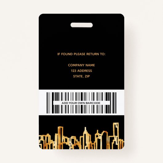 写真ロゴ黒金ゴールド市のスカイライン実在エテート バッジ (裏面)