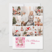 写真ヴィンテージピンクくるみ割りクリスマス シーズンカード (正面)