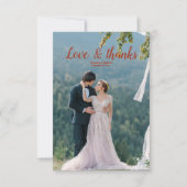 写真ヴィンテージフローラ結婚アールヌーボー サンキューカード (正面)