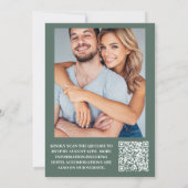 写真ヴィンテージフローラ結婚アールヌーボー 招待状 (裏面)