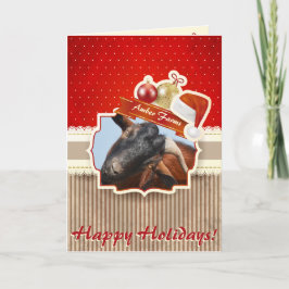 写真ヴィンテージヤギのクリスマスカードの追加 シーズンカード