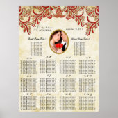 写真ヴィンテージ座席表（アルファベット順） ポスター (正面)