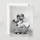 写真ヴィンテージChien ポストカード (正面/裏面)