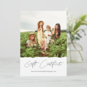 写真一枚ギフト券 | ギフトカード (スタンド正面)