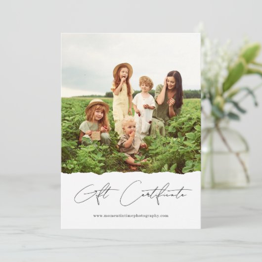 写真一枚ギフト券 | ギフトカード (スタンド正面)