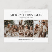 写真三枚メリークリスマスと新年おめでとう ポストカード (正面)