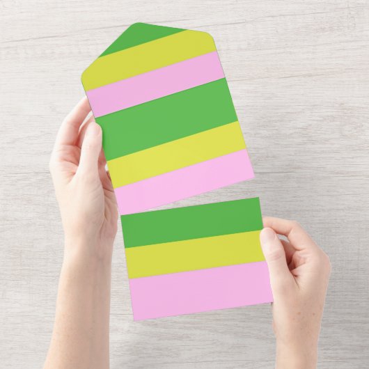 写真三色美術 オールインワン招待状 (貼ってはがせる)